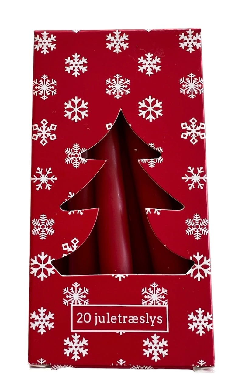 20 RED self-extinguishing Christmas tree candles