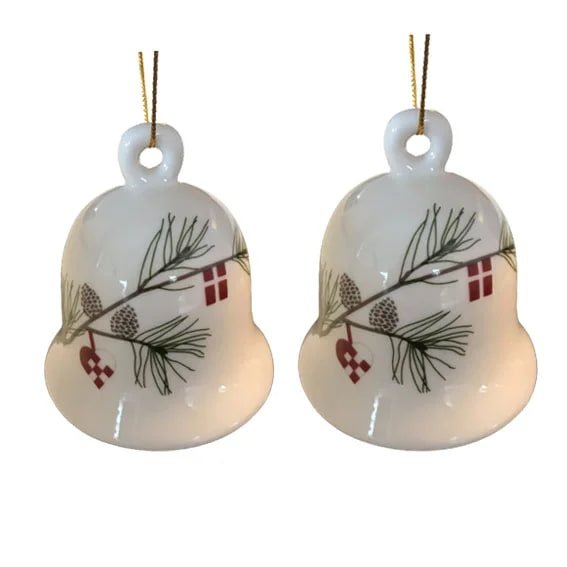 2 porcelain Christmas bells