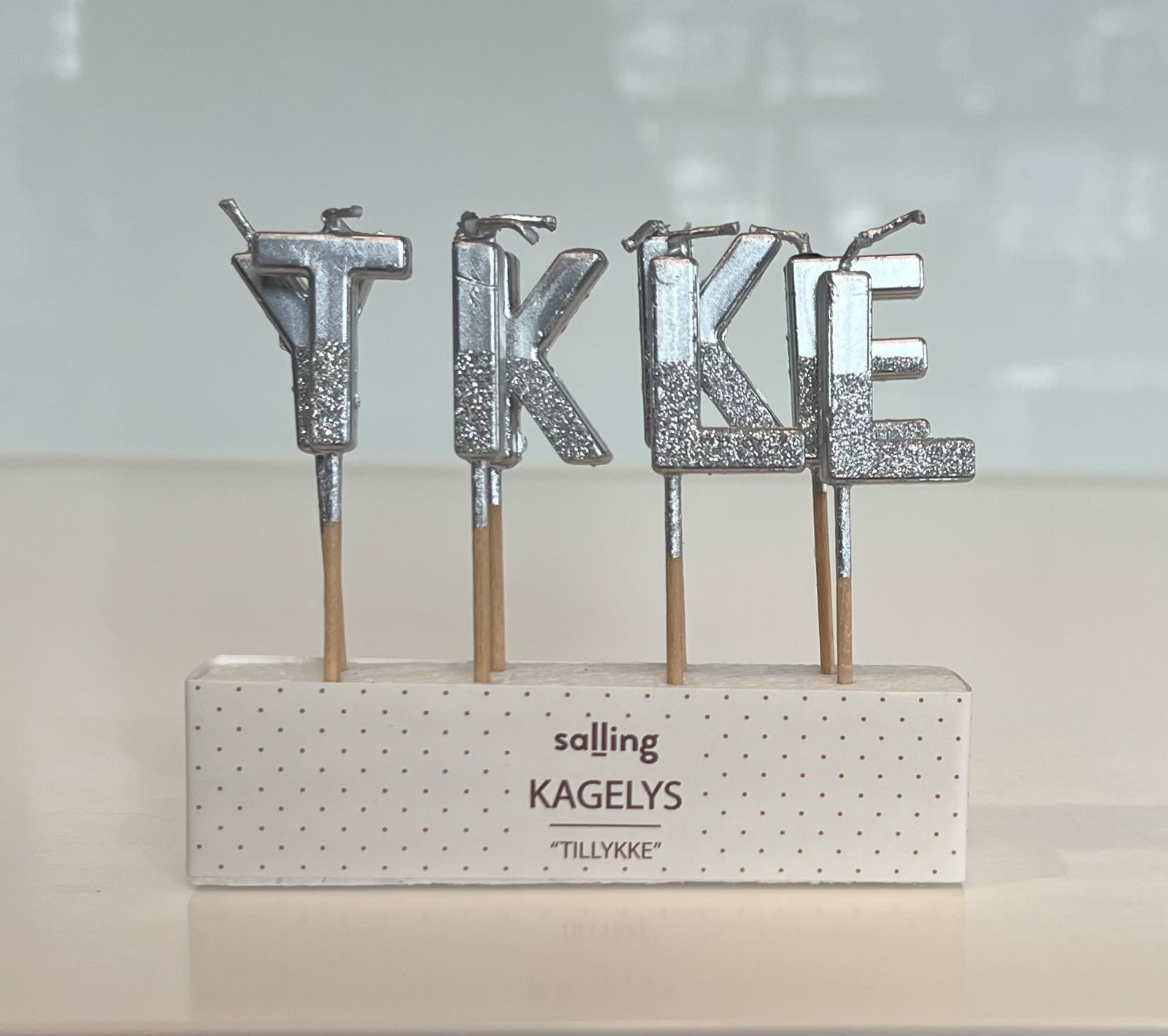 Candles - Til lykke - silver