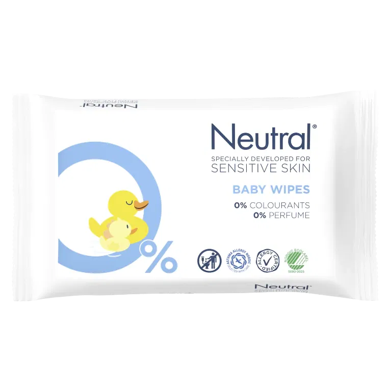 Neutral Vådservietter Baby Wipes, 63stk