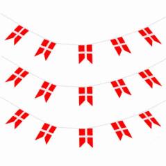 Danish flags on sting