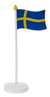 Swedish flag in wood, 25 cm