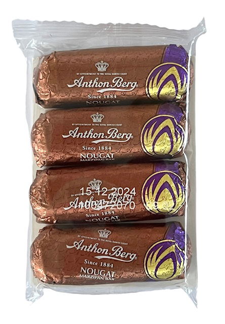 Anthon Berg Dark marzipan and nougat bar 4 x 25 g