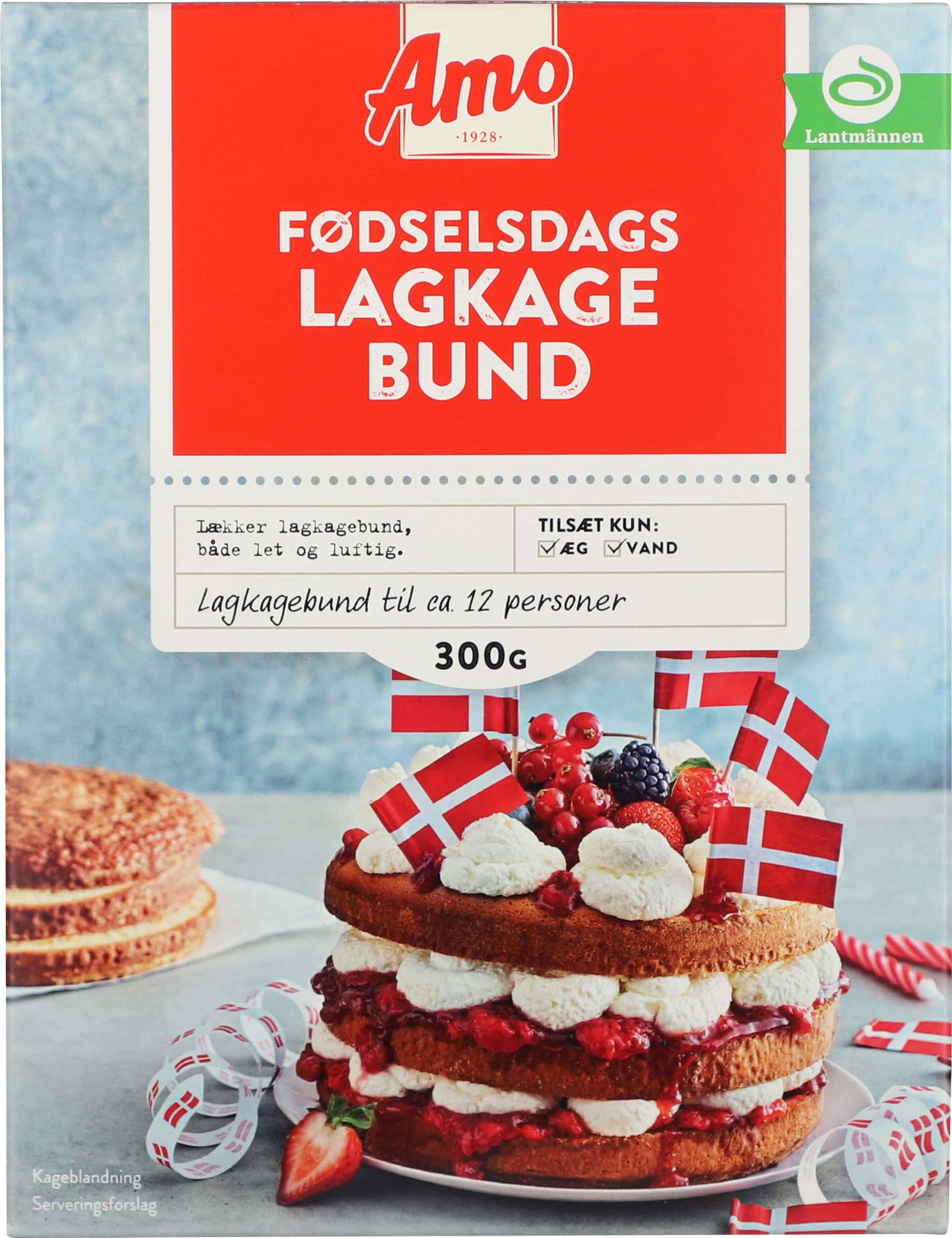 Amo Fødselsdags Lagkagebund, 300g