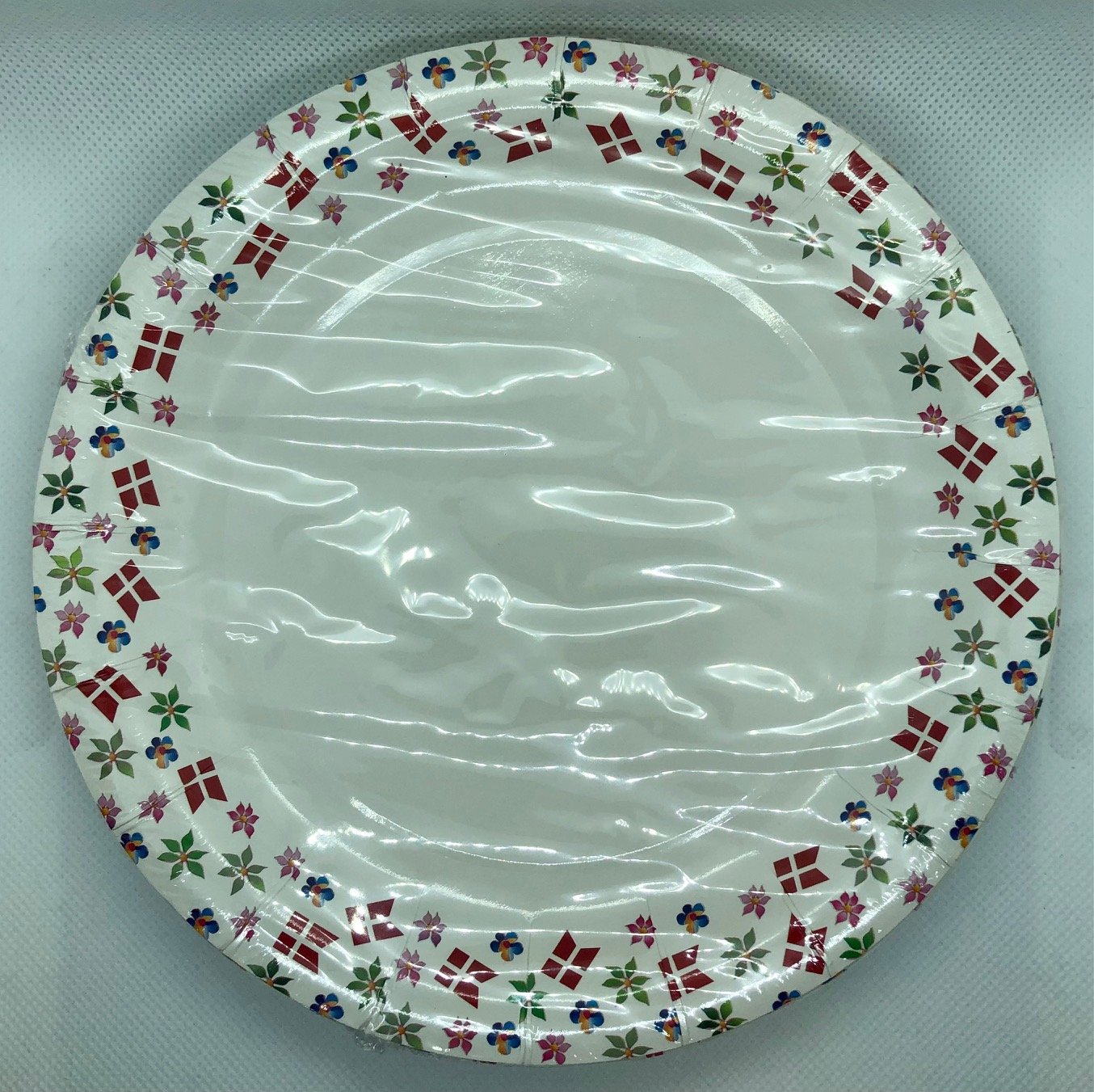 Plate with flag / flowers 10 pcs.