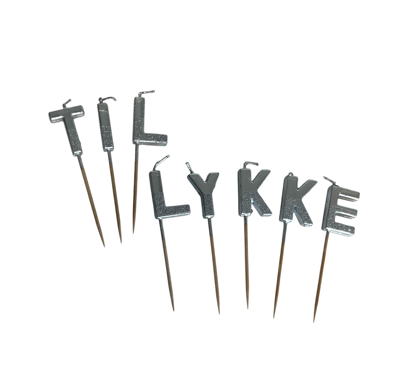 Candles - Til lykke - silver