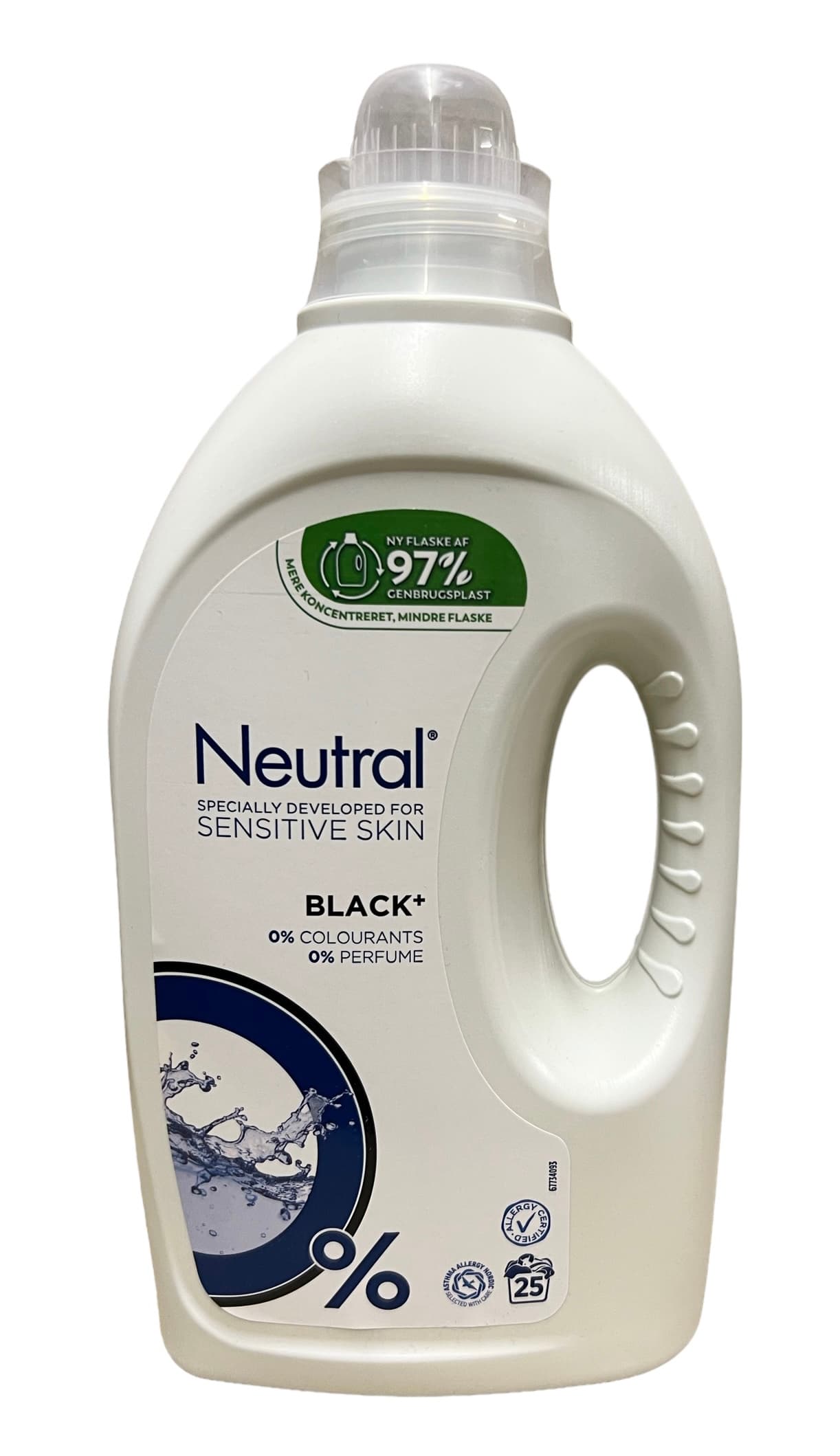 Neutral liquid detergent, black, 1250 ml